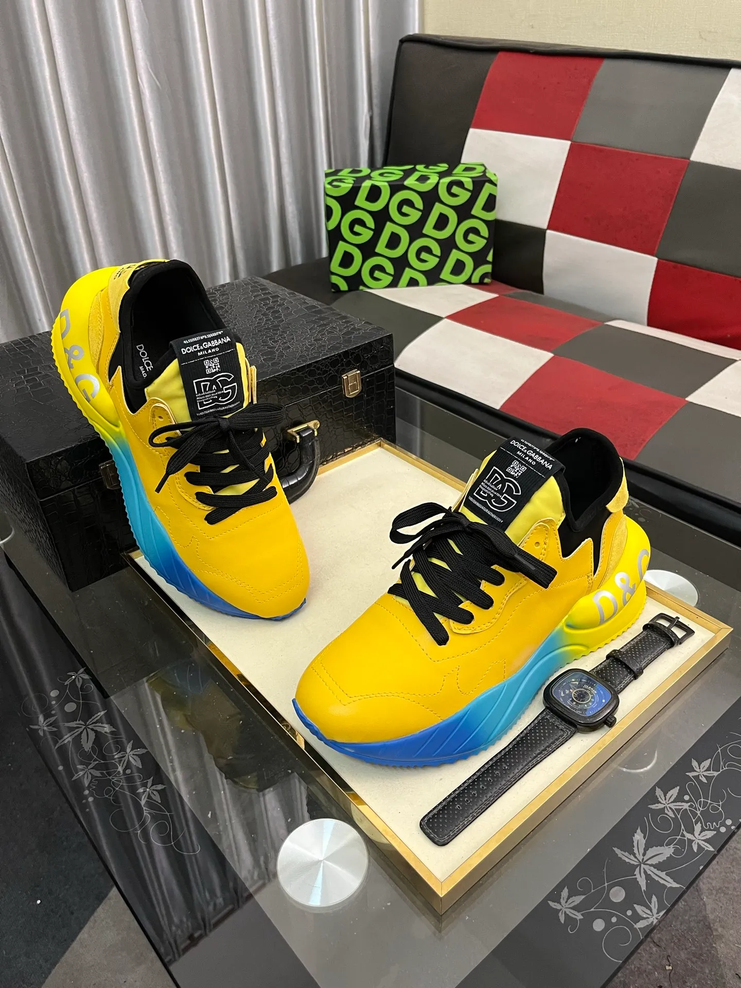 Men's shoes 💰540⌚️⌚️【DG～】Couple casual shoes 2025z cabinet simultaneous sale 🔶Size: 35-46#️⃣The upper is made of multi-material splicing ➕Mesh lining, comfortable and breathable, sole: original comfortable and wear-resistant outsole, ⚠️The real thing📱Photographed🎬The real thing is better📢📢📢